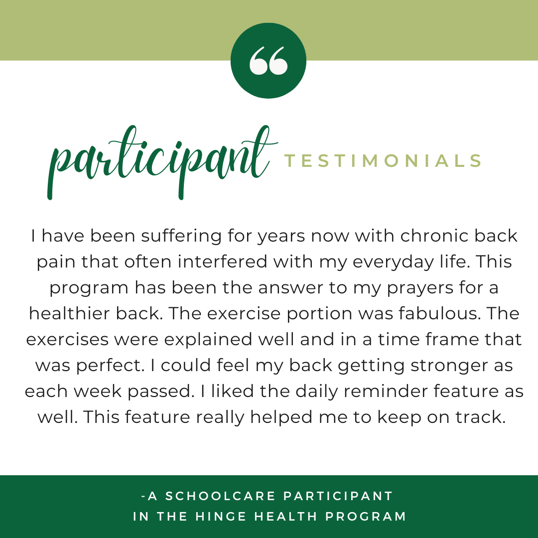 SchoolCare Participant Testimonials